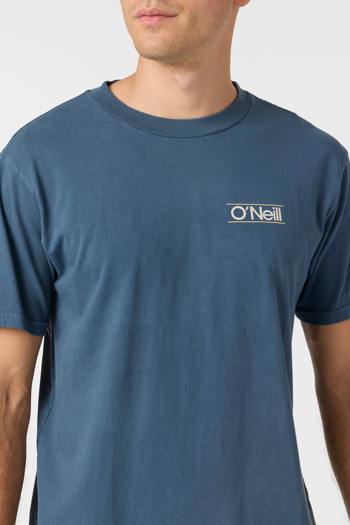 Oneill Men's O'riginals Parallel Lines Relaxed Fit Tee - VN Indigo 4