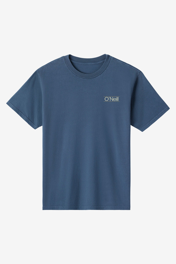 Oneill Men's O'riginals Parallel Lines Relaxed Fit Tee - VN Indigo 2