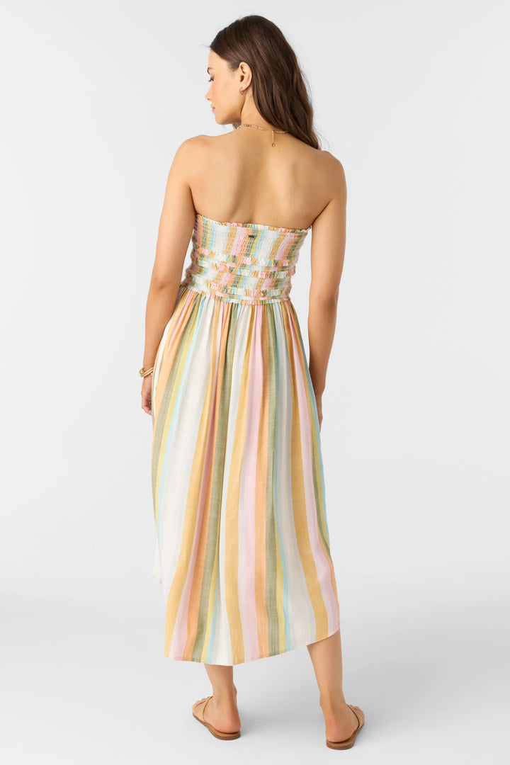 Oneill Women's Devyn Low Tide Stripe Dress - Multi Clr 1