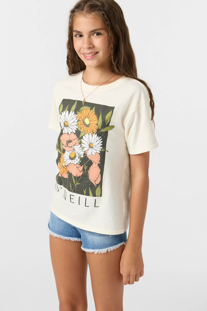 Oneill Girls Heritage Daisy TShirt - Winter White 2