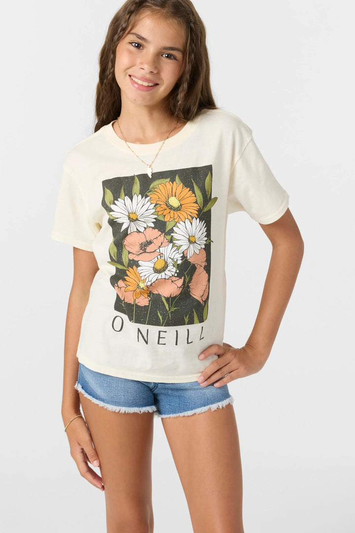 Oneill Girls Heritage Daisy TShirt - Winter White 3
