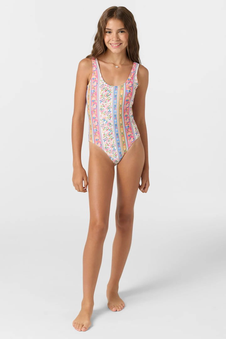 Oneill Girls's Cora Floral Classic One Piece - Multi Clr 4