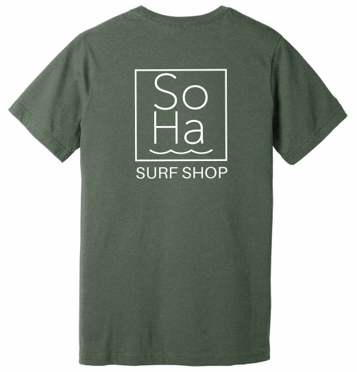 SoHa Square Logo Shirt Heather Military Green