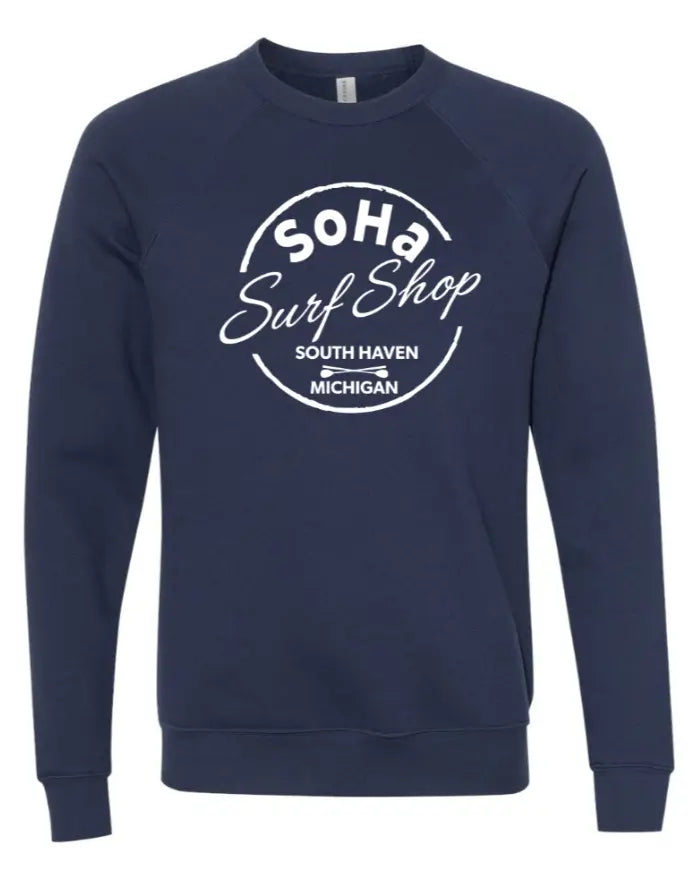 SoHa Surf Shop Circle Logo Crewneck Sweatshirt Navy
