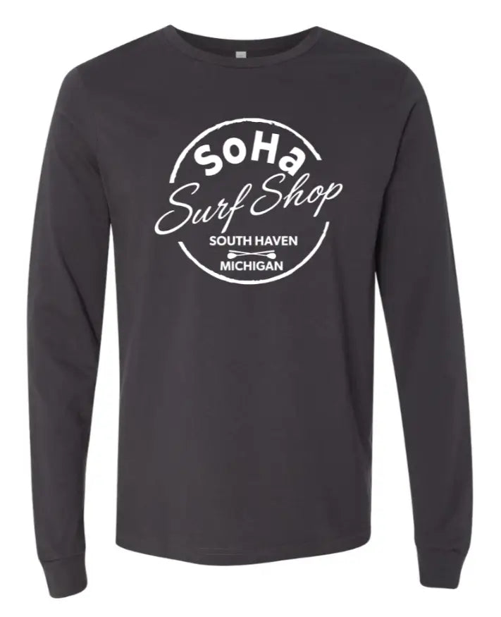 SoHa Surf Shop Circle Logo LongSleeve Tee Dark Grey