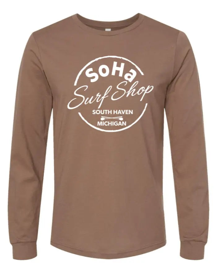 SoHa Surf Shop Circle Logo LongSleeve Tee Vintage Brown
