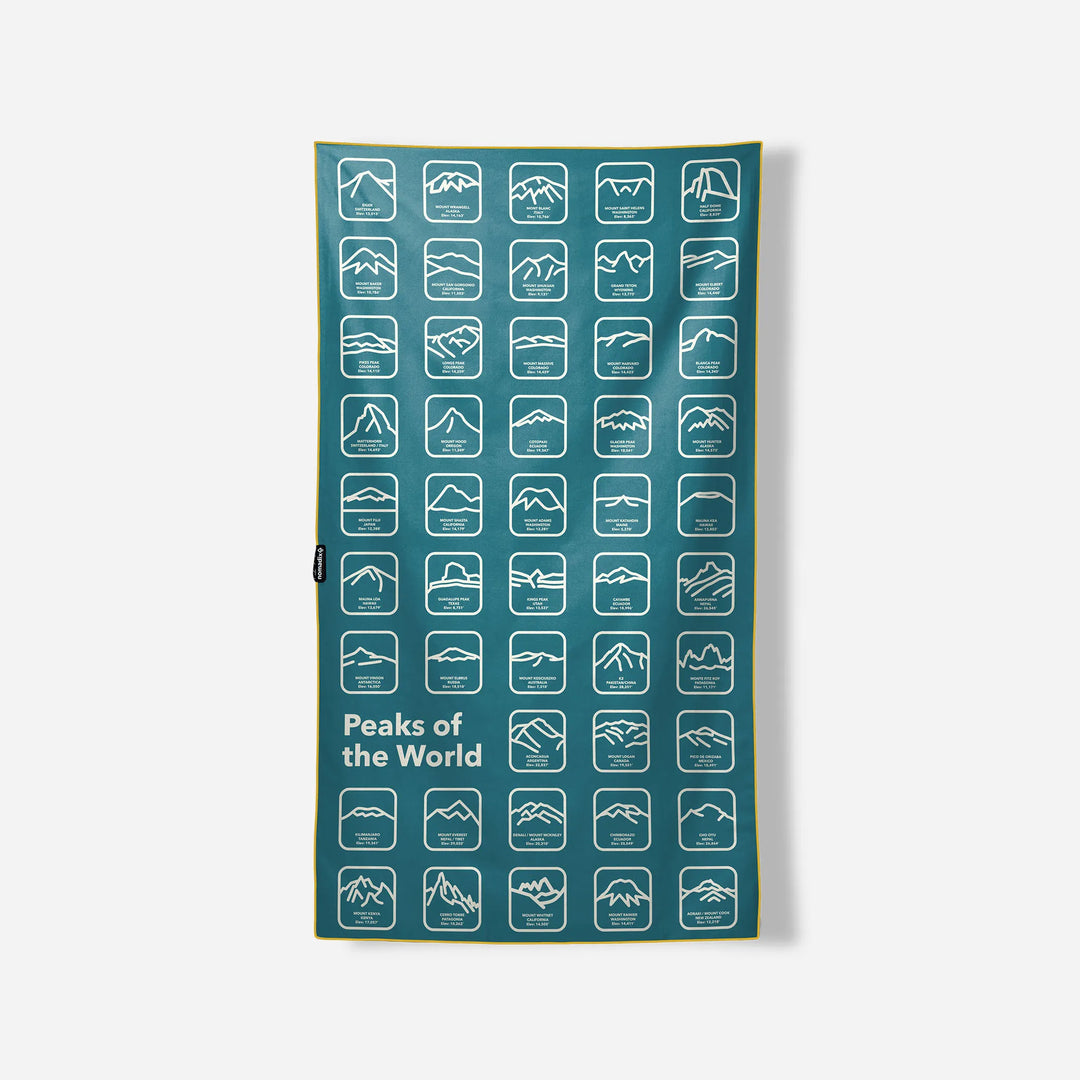 Nomadix Peaks of the World Teal Ocean Ultralight Towel