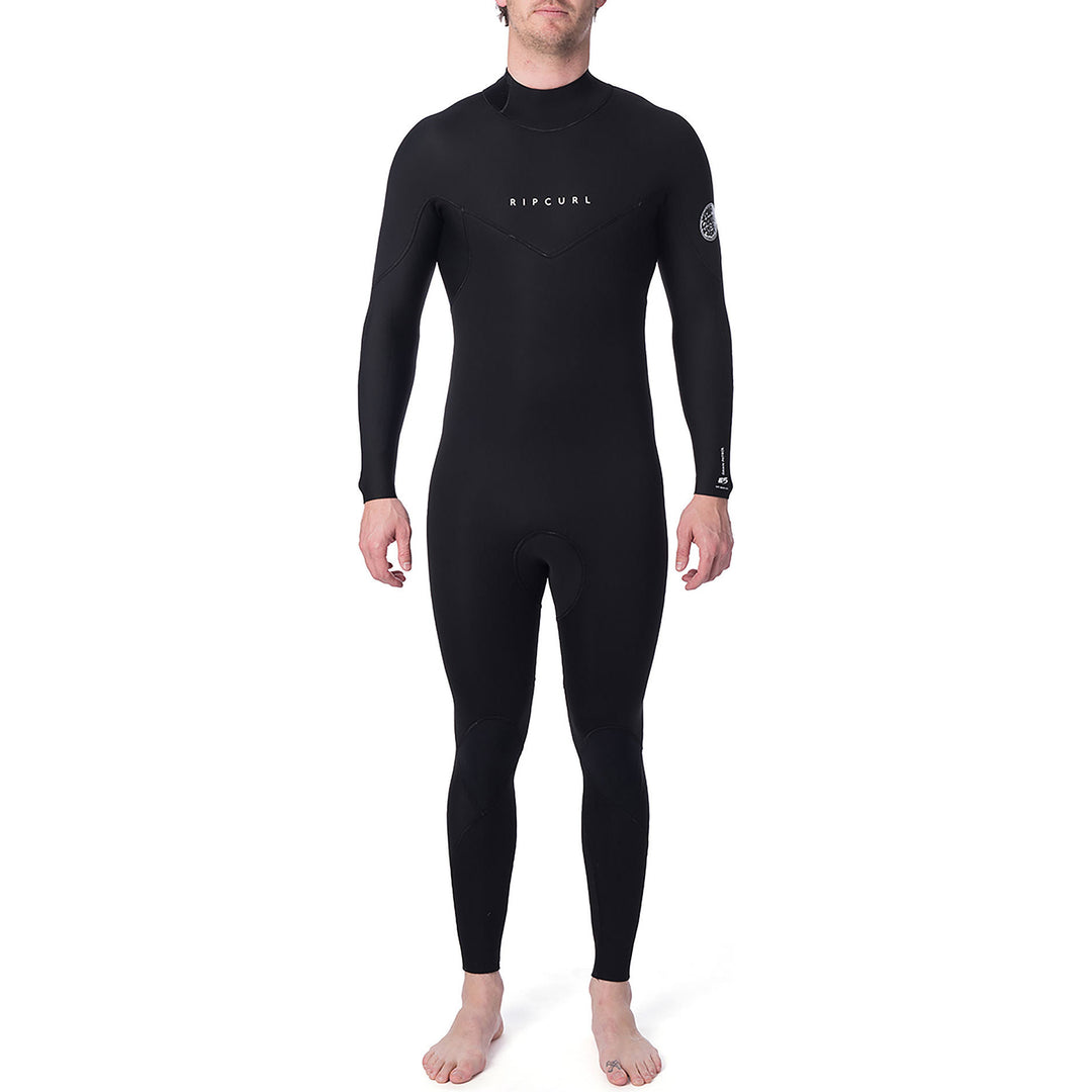 Rip Curl Dawn Patrol 4/3 GB Back Zip Wetsuit in Black - front view
