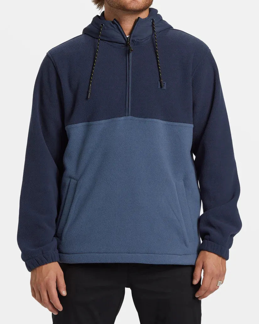 Billabong Men's A/Div Boundary Hooded Half Zip Pullover Dusty Navy pic 1 | SoHa Surf Shop