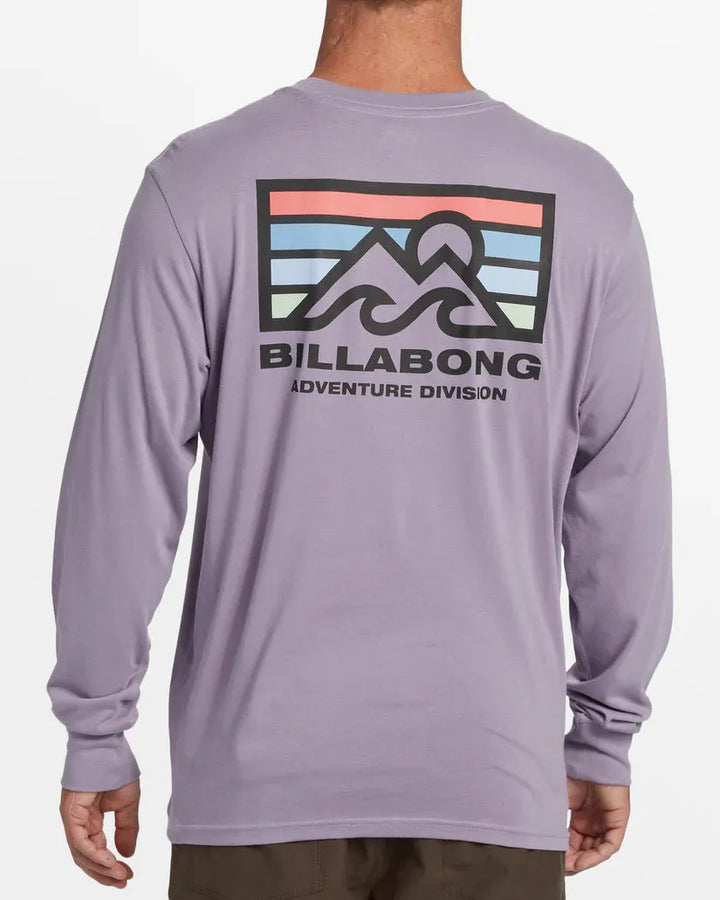 Billabong Men's Length Long Sleeve Tee Purple Ash pic 2 | SoHa Surf Shop