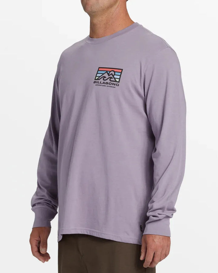 Billabong Men's Length Long Sleeve Tee Purple Ash pic 3 | SoHa Surf Shop