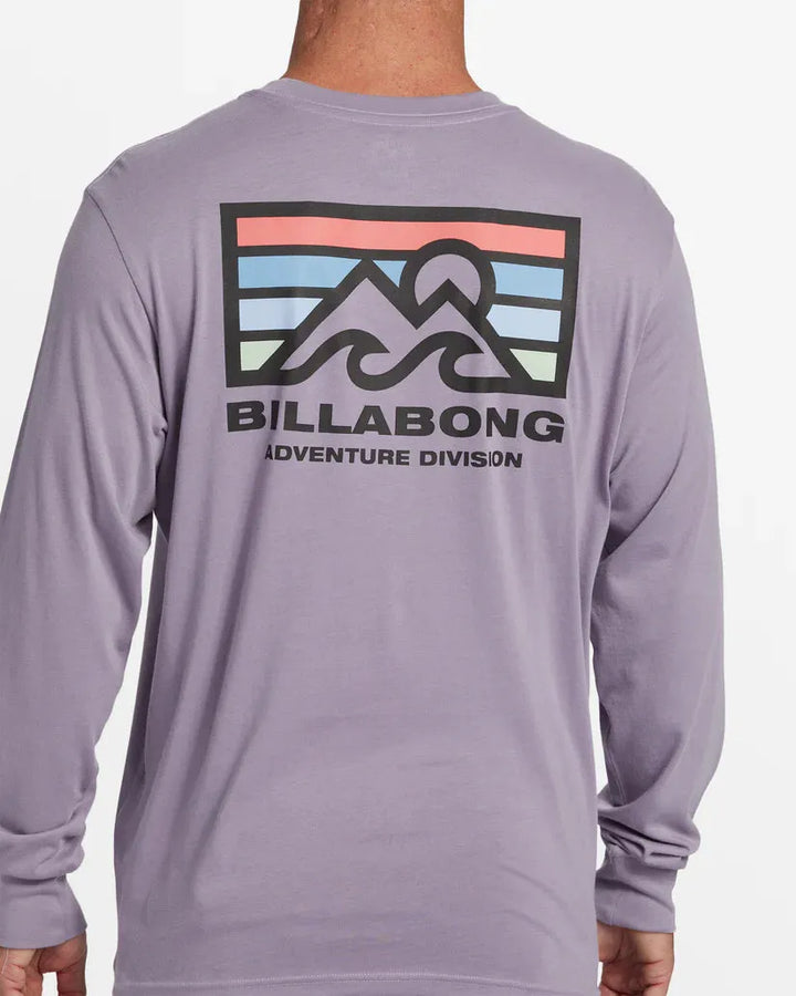 Billabong Men's Length Long Sleeve Tee Purple Ash pic 4 | SoHa Surf Shop