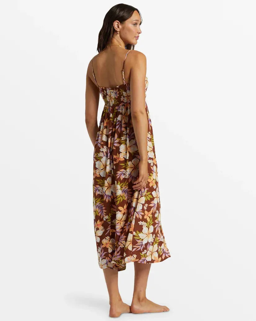 Billabong Women's Daybreak Midi Dress, Toasted Coconut / Medium Billabong Women's Daybreak Midi Dress, Toasted Coconut / Medium