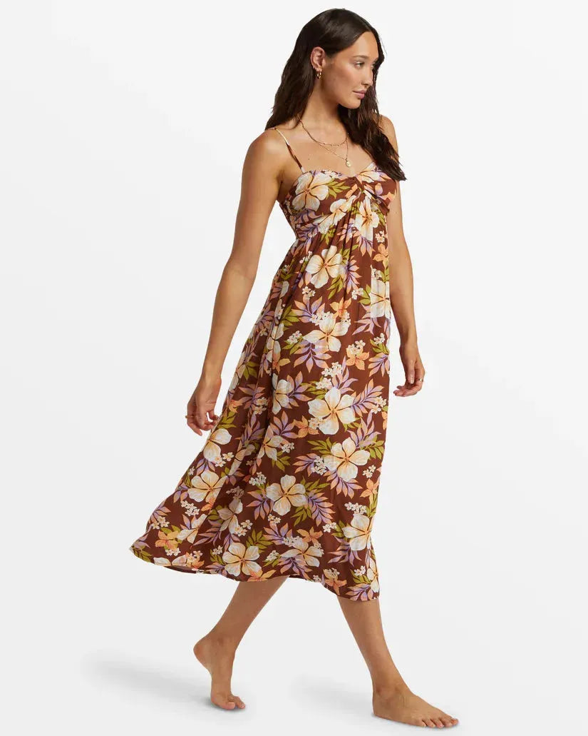 Billabong Women's Daybreak Midi Dress, Toasted Coconut / Medium Billabong Women's Daybreak Midi Dress, Toasted Coconut / Medium