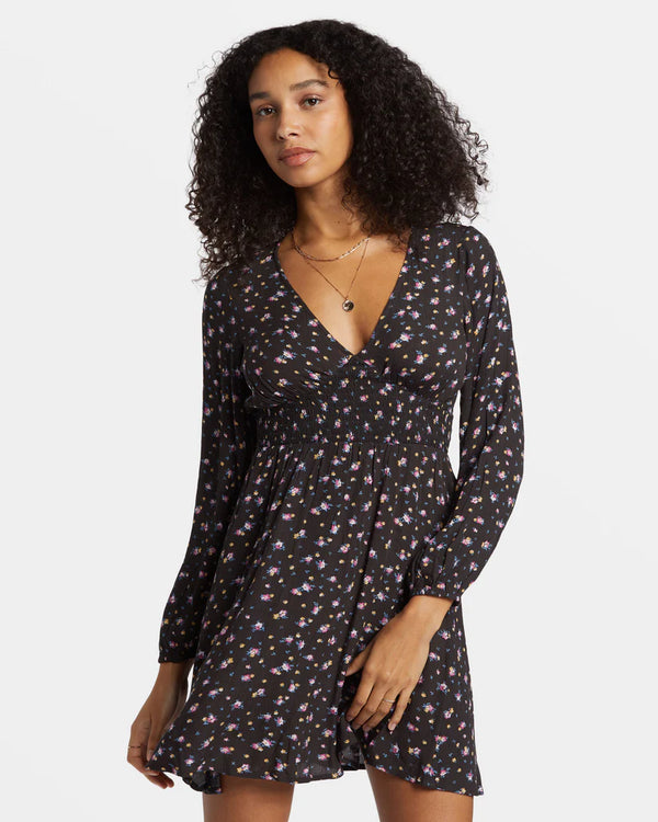 Billabong Womens In Ur Dreams Long-Sleeve Mini Dress