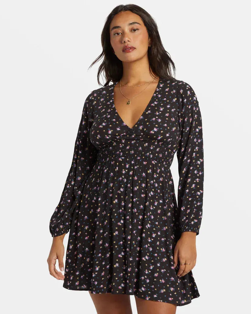 billabong long sleeve dress Mystic Dreamer - Long Sleeve Dress for Women - Women's Black Long Sleeve Dress