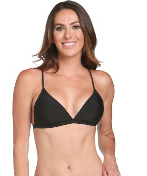 Fixed Triangle Bikini Top Black