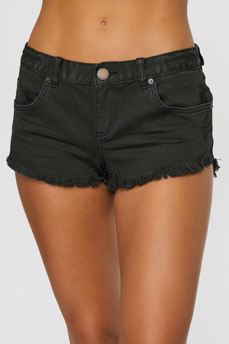 Bowie Denim Shorts Final Sale Washed Black pic 1 | SoHa Surf Shop