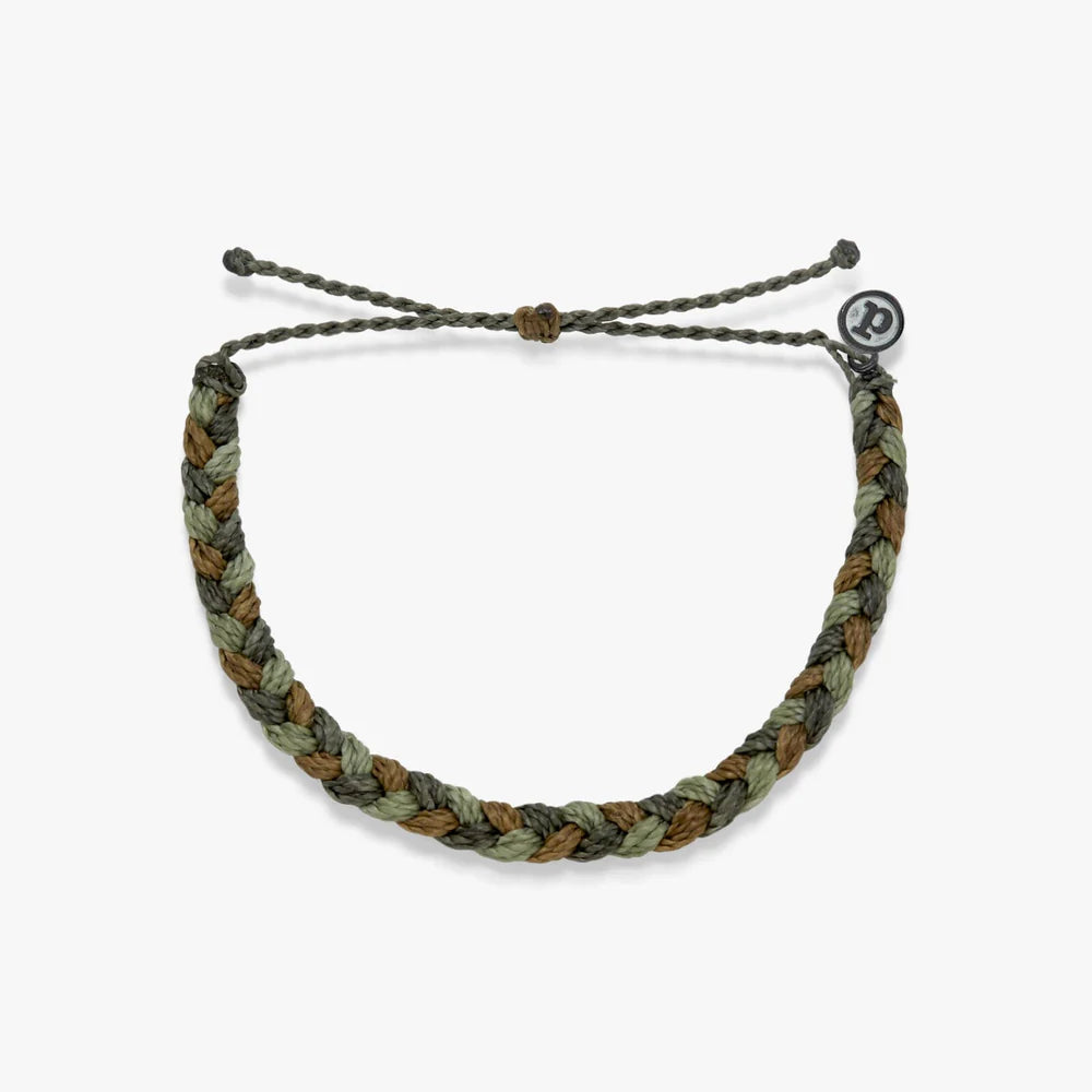 Pura Vida Braided Bracelet Moss Moss pic 1 | SoHa Surf Shop