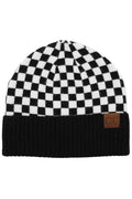 C.C Checkered Pattern Beanie Hat - SoHa Surf Shop