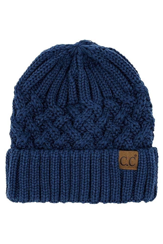 C.C Lattice Pattern Beanie Hat - SoHa Surf Shop