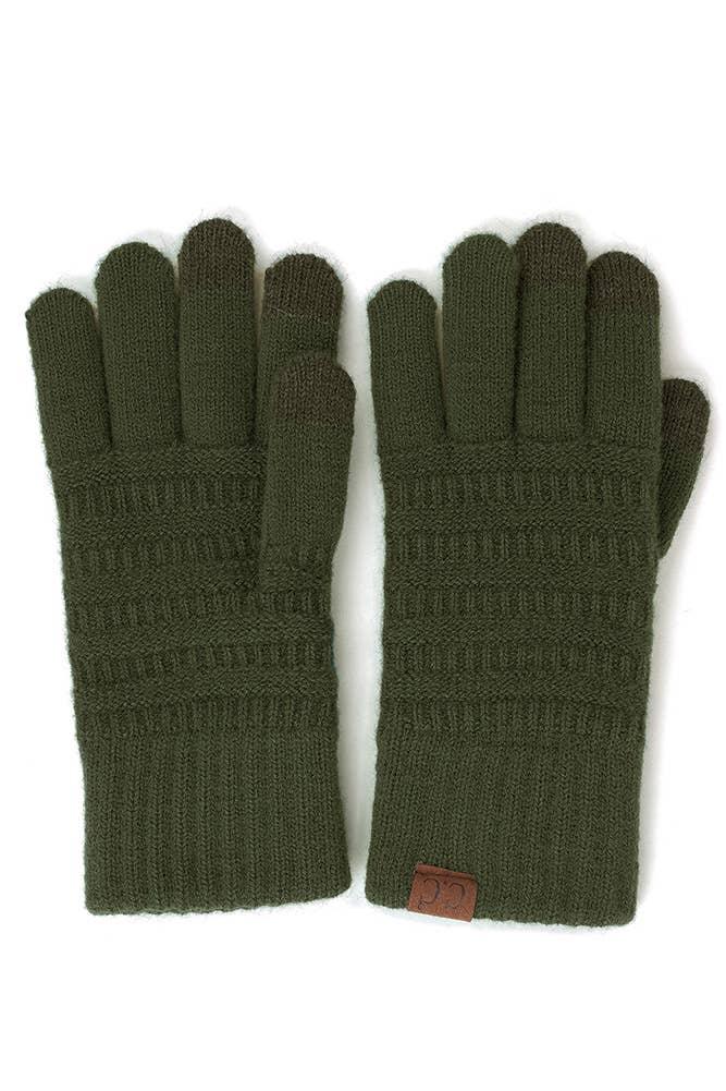 C.C Solid Ribbed Knit Glove - SoHa Surf Shop