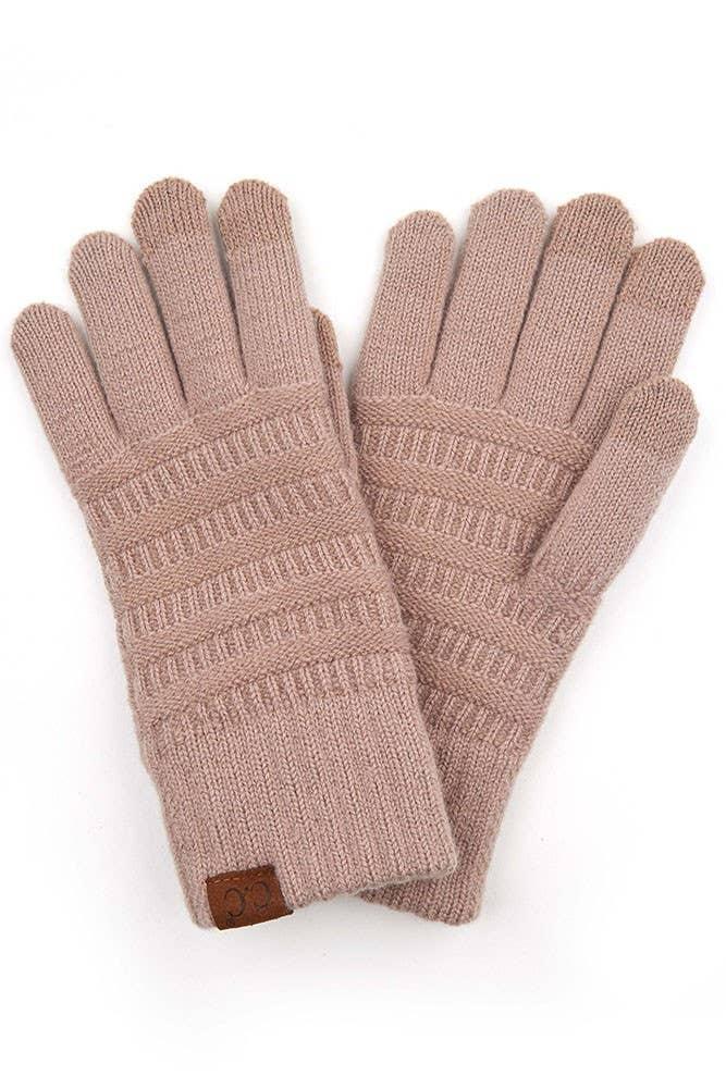 C.C Solid Ribbed Knit Glove - SoHa Surf Shop