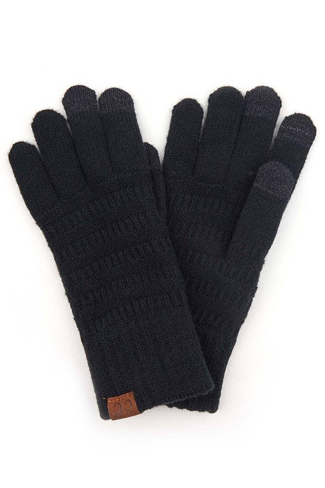 C.C Solid Ribbed Knit Glove - SoHa Surf Shop