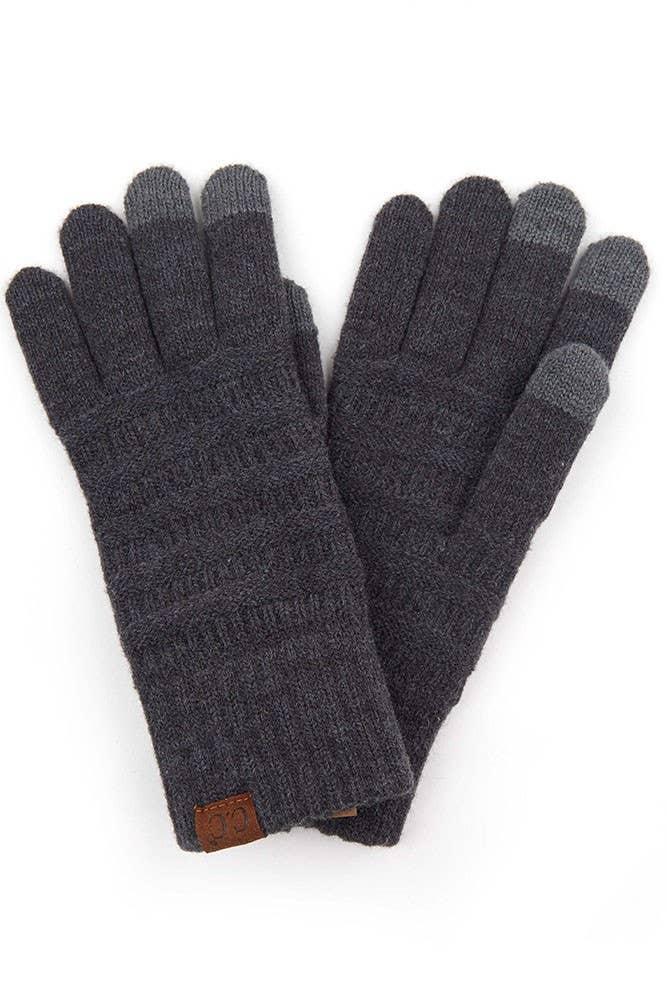 C.C Solid Ribbed Knit Glove - SoHa Surf Shop