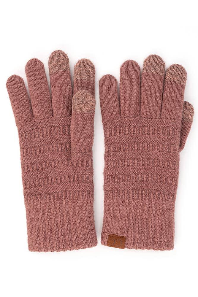 C.C Solid Ribbed Knit Glove - SoHa Surf Shop