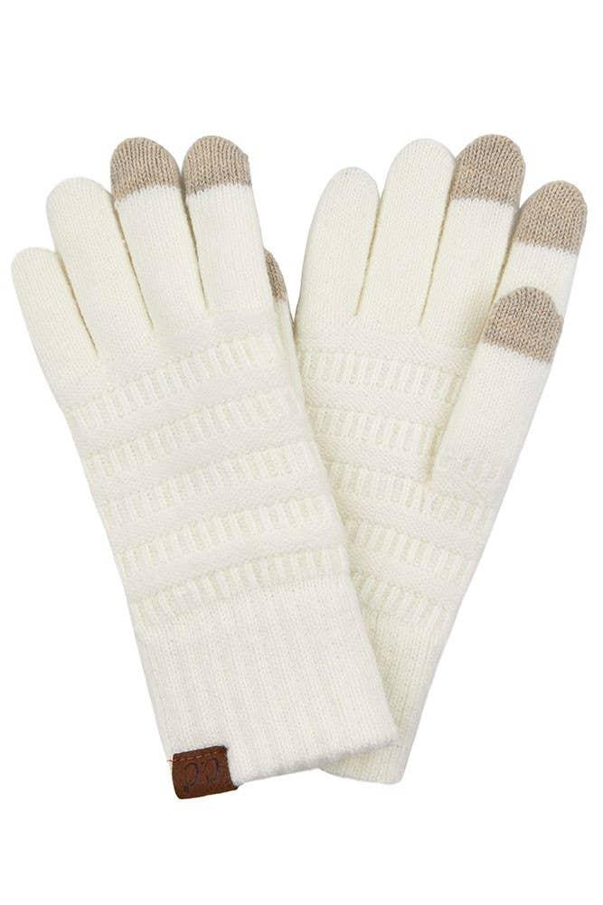 C.C Solid Ribbed Knit Glove - SoHa Surf Shop