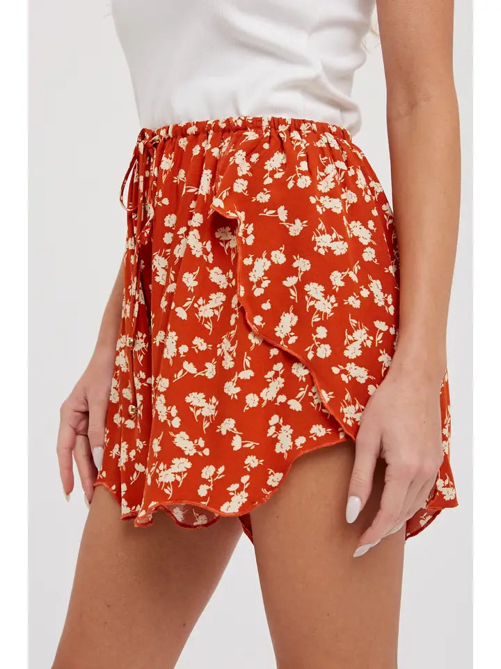 Bluivy Women’s Ditsy Floral Tulip Shorts