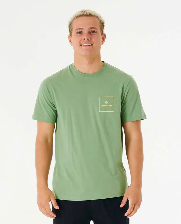 Ripcurl Men's Corp Icon Tee Jade pic 1 | SoHa Surf Shop