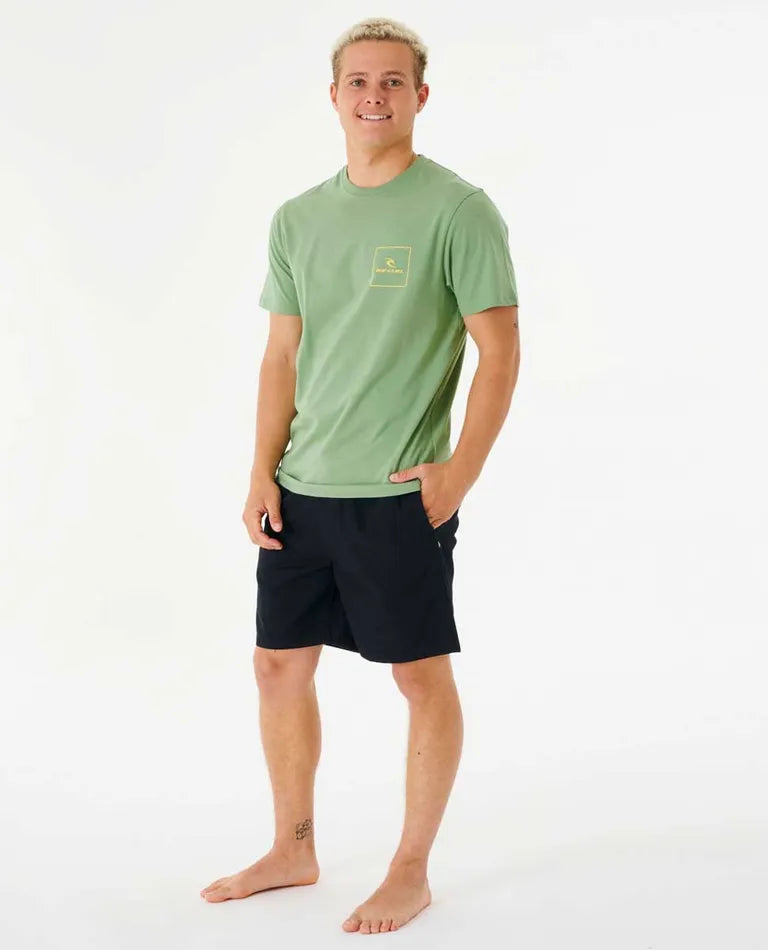 Ripcurl Men's Corp Icon Tee Jade pic 4 | SoHa Surf Shop