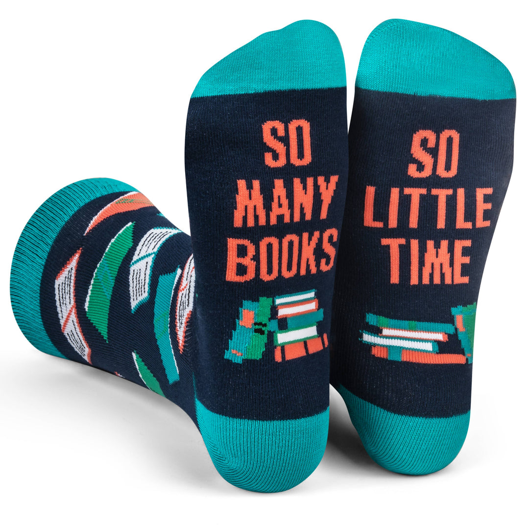 Lavley - So Many Books Socks Gift for Readers, Unisex Men and Women