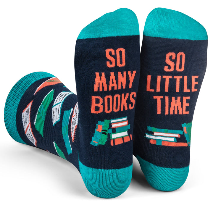 Lavley - So Many Books Socks Gift for Readers, Unisex Men and Women