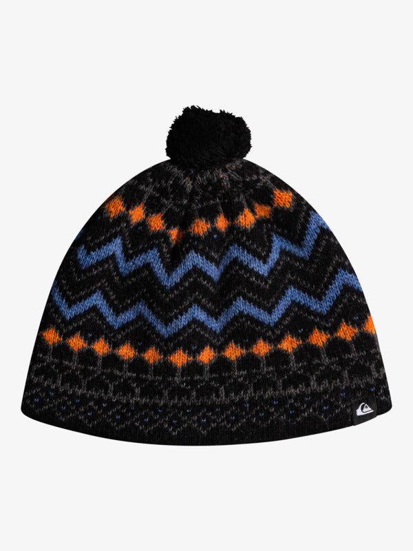 Quiksilver Light Up Beanie True Black - front view