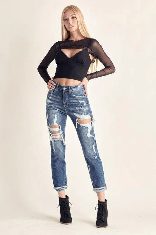 High Rise Boyfriend Jeans FINAL SALE - SoHa Surf Shop