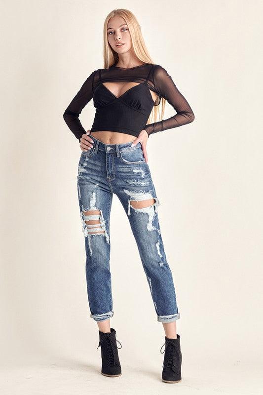 High Rise Boyfriend Jeans - SoHa Surf Shop