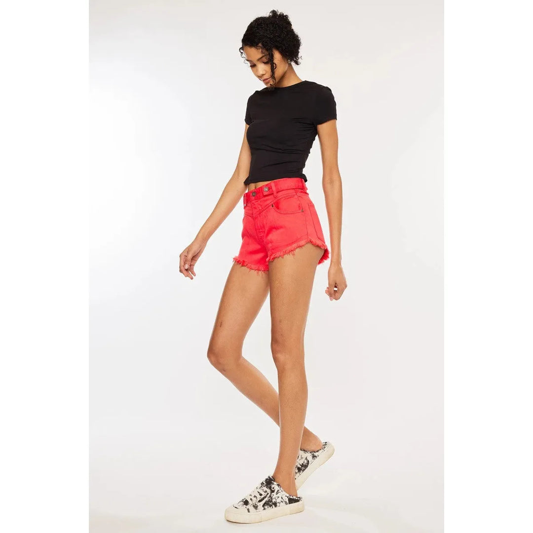 Kancan Women’s High Rise Red Shorts FINAL SALE - SoHa Surf Shop