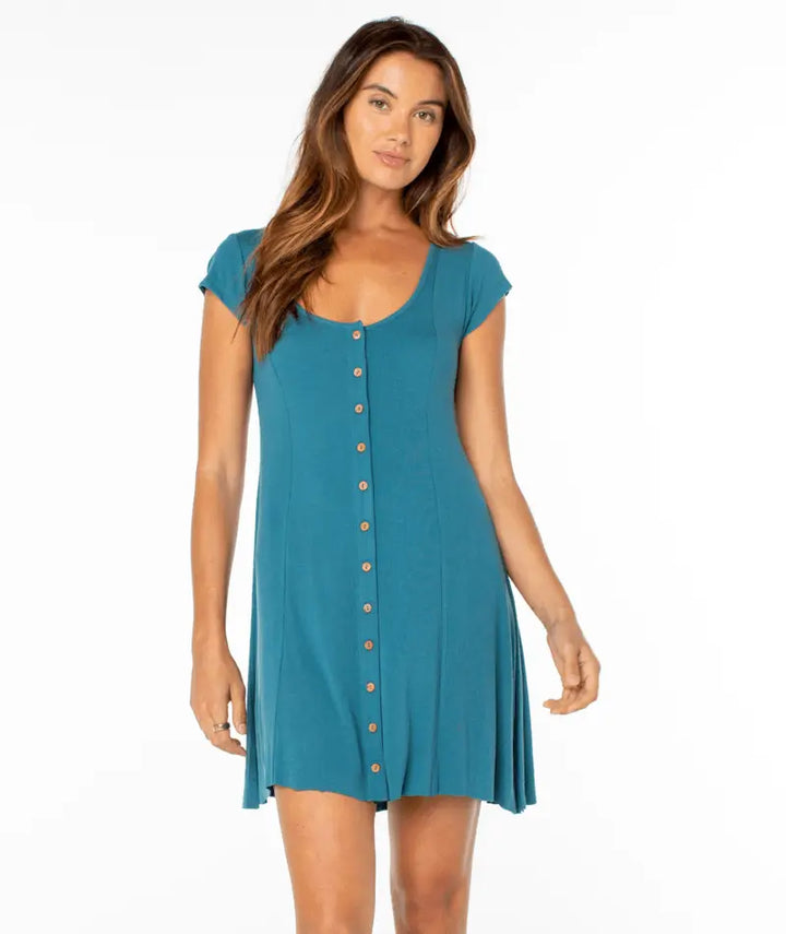Roxy Women’s Sea Breeze Mini Dress Dragonfly solid