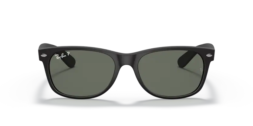 Rayban New Wayfarer Sunglasses Black Polar Green pic 1 | SoHa Surf Shop