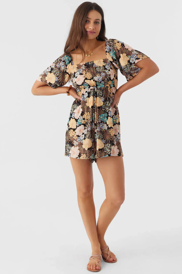 Oneill Women's Jaslynn Tropical Romper - SoHa Surf Shop