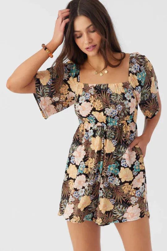 Oneill Women's Jaslynn Tropical Romper - SoHa Surf Shop
