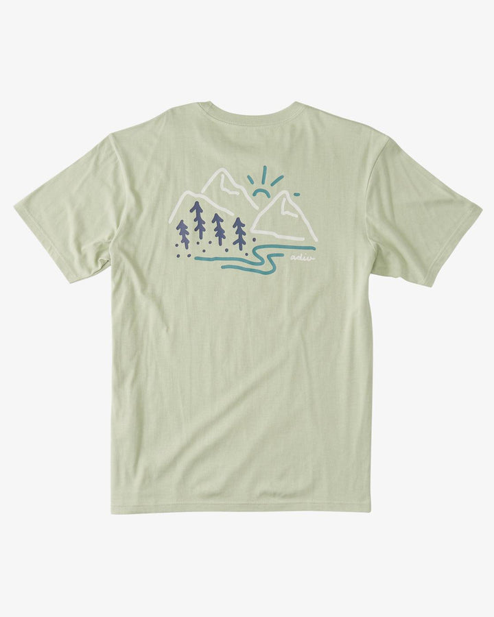 Panarama Tshirt Light Sage pic 1 | SoHa Surf Shop