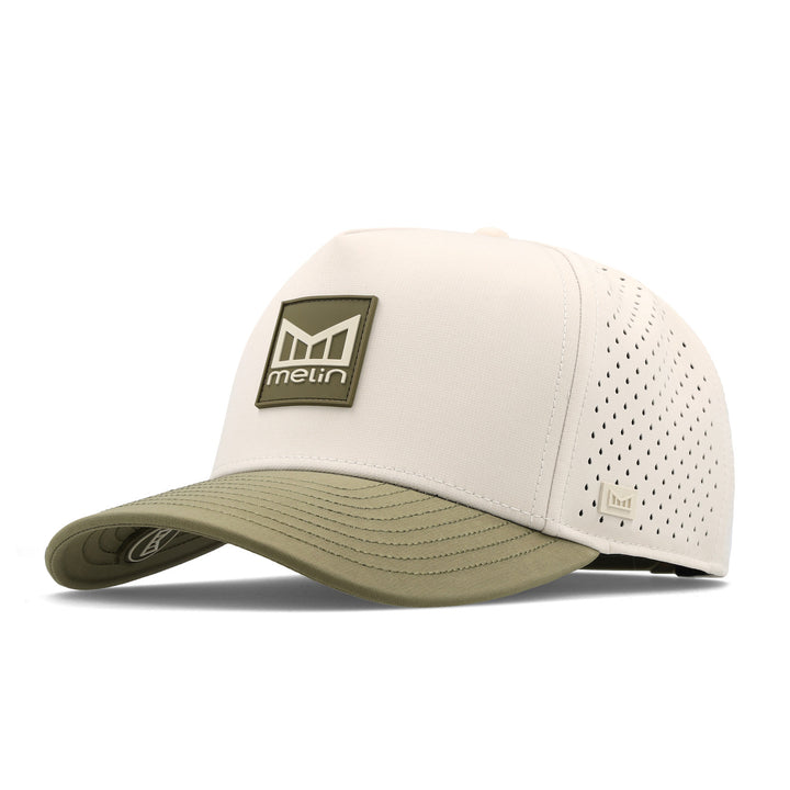 Melin Odysea Stacked Hydro Performance Hat - Moonbeam/Burnt Olive