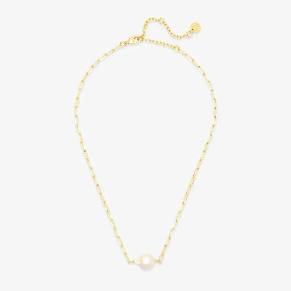 Pura Vida Pearl Paperclip Choker Necklace - SoHa Surf Shop