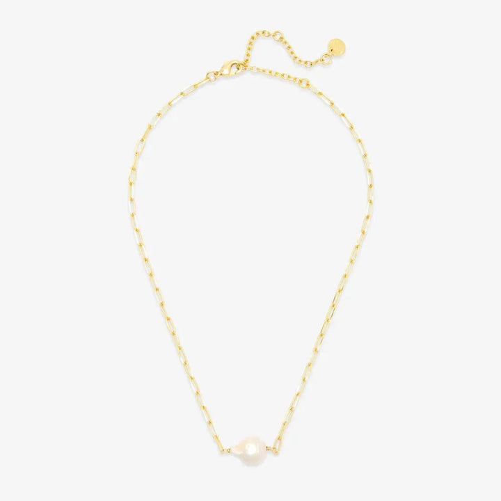 Pura Vida Pearl Paperclip Choker Necklace - SoHa Surf Shop