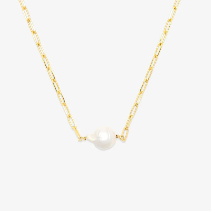 Pura Vida Pearl Paperclip Choker Necklace - SoHa Surf Shop