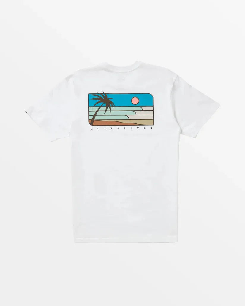 Quiksilver Men's Line Up Tee White pic 1 | SoHa Surf Shop